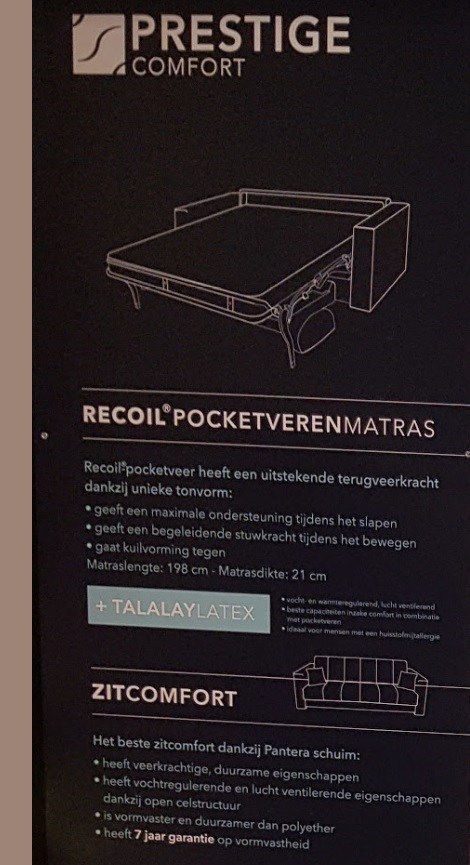 slaapbank met prestige comfort